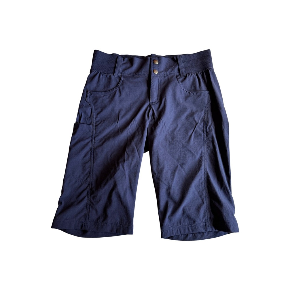 Title Nine Clamber Shorts Womens 4 Navy Blue Hiking Climbing Long Inseam 12"